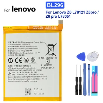 Mobiliojo telefono baterija bl296 bl297 skirta Lenovo Z6 l78121 Z6 pro z6pro l78051 K5 pro k5pro l38041 Z6 / Z6 Lite z6lite