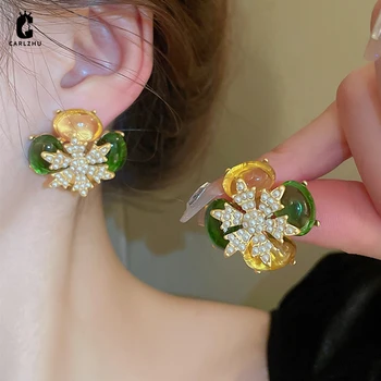 Prabangaus stiliaus imituoti perlų žiedų geometriniai smeigės auskarai moterims Mados dizainas Saldūs universalūs vakarėlių papuošalai