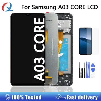 Skirta Samsung a03 pagrindinio ekrano pakeitimui Mobiliųjų telefonų LCD Skirta Galaxy a03 branduolių ekranui su rėmeliu pantalla Samsung A03 core lcd