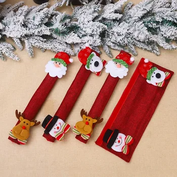 Mikrobangų krosnelė Durų rankena Dangtelio durų traukimo pirštinės Lininės šaldytuvo rankenos pirštinės Kalėdinės dekoracijos