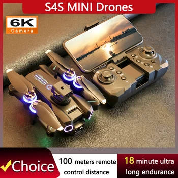 S4S 4K Cool light dronas Dronas su kamera Profesionalus dronas be šepetėlių kliūčių išvengimo nuotolinio valdymo dronas Mini dronas