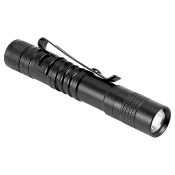Žibintuvėlio rašiklio žibintuvėlis Super Small Mini AAA XPE-R3 LED lempos diržo spaustuko lemputė su dėklu