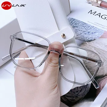 Fashion Oversized Glasses Frame Moterys Vyrai TR90 Metalinė mėlyna šviesa Blokuojantys kompiuterio akiniai Trumparegystė Optiniai receptiniai akiniai