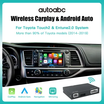 AUTOABC Belaidis Apple Carplay Android Auto skirtas Toyota RAV4 Corolla Tacoma Camry CHR Tundra Highlander 4Runner multimedi dekodavimas