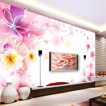 wellyu Custom Photo Wallpaper 3d Large Murals обои Dream Flower Lily Living Room TV Background Wall papel de parede 3d tapetai