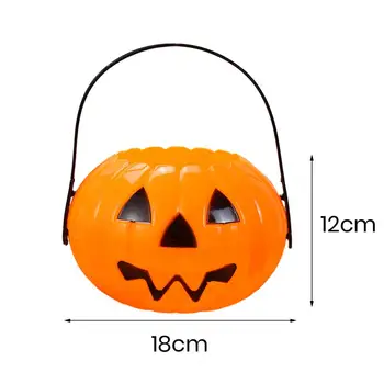 Trick or Treat Bucket Halloween Candy Holder Erdvus akį traukiantis Helovino saldainių kibiras nuimamas moliūgų virdulys triukui