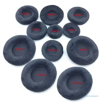 2Pcs/1Pair Velvet Universal Headphone Cushions Earų pagalvėlės pagalvėlės 70mm 90mm 60mm-110mm daugumai ausinių Headphone Dropshipping