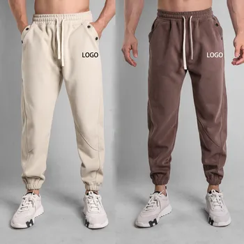 Naujos didmeninės prekybos tuščios sportinės kelnės Aukštos kokybės vyriškos sportinės kelnės su kišenėmis Individualus logotipas Jogger sportinės kelnės vyrams