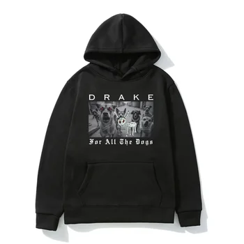 Hip Hop Rock Drake Hoodies Vyrai Moterys visiems šunims Parodija Gerbėjų įkvėptas Drake Print Pullover Fashion džemperis ilgomis rankovėmis