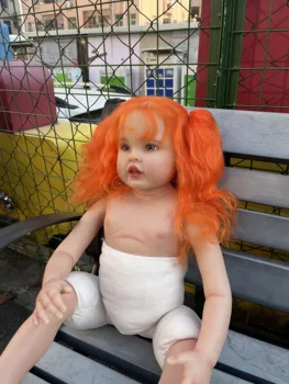 FBBD CustomizedLimited Supply32inch Reborn Baby Cressida su oranžiniais plaukais dažytu rinkiniu 
