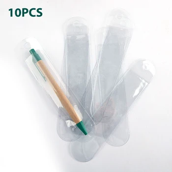 10Pcs plastikinis matinis vieno rašiklio dėklas Universalaus rašiklio dangtelio dovanų rašiklio pakuotė