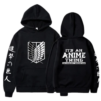 Attack on Titan Hoodie Fashion Pullovers for Anime Fans Casual Harajuku Sweatshirt Tops