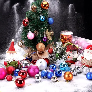 24vnt Kalėdiniai kamuoliukai Kalėdų eglutės papuošalai Kamuolys Kalėdos Kabantys eglutės pakabukai Namų vakarėlio dekoras 2024 Naujųjų metų dovana Noelis Navidadas