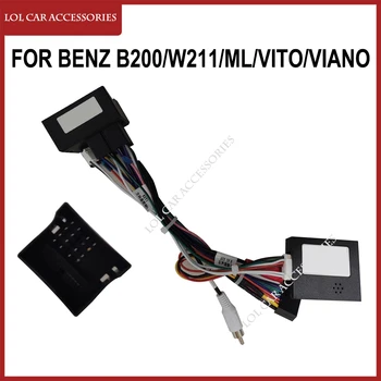 skirta BENZ B200/W211/ML/Vito/Viano automobiliniam radijui GPS MP5 grotuvas Android maitinimo kabelis Canbus Box Panel rėmo laidynas
