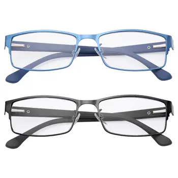Mados verslas Skaitymo akiniai Vyrų regėjimo priežiūros akiniai Titano lydinio rėmo hiperopija Receptiniai akiniai+1.0~+4.0