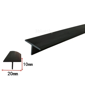 Tarpo dangtelis EPDM guminis T juostelės stiklas metalinis medinis kraštas Encloser skydas Automobilinis kabelis Saulės fotovoltinės plokštės Sandarikliai 20x10mm Juoda