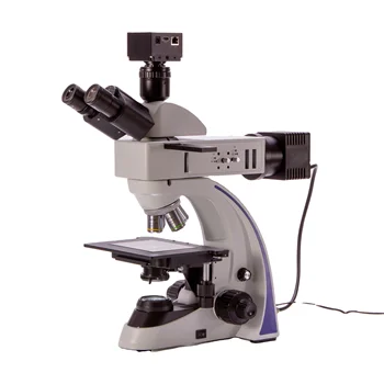Trinokulinis binokulinis metalografinis mikroskopas su perduodamu ir atspindėtu apšvietimu medžiagos analizei