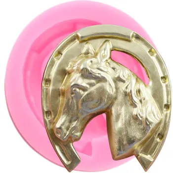 Pasagos ir arklio silikoninės formos Baby Party Cupcake Topper Fondant Tortų dekoravimo įrankiai Candy Clay Šokoladinė guminukas Pelėsiai