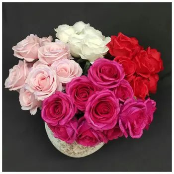 45CM 10 Head Rose dirbtinių gėlių ryšulys, namų dekoravimas, svetainė, dirbtinės gėlės, vestuvinės rankinės gėlės