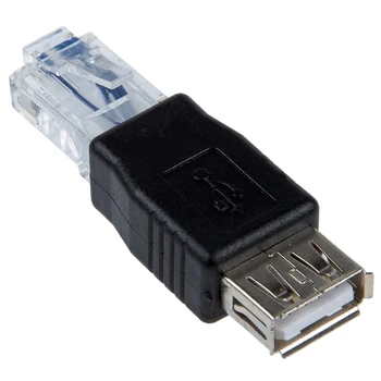 Moteriškas USB A į vyrišką eterneto RJ45 kištuko adapteris Naujas