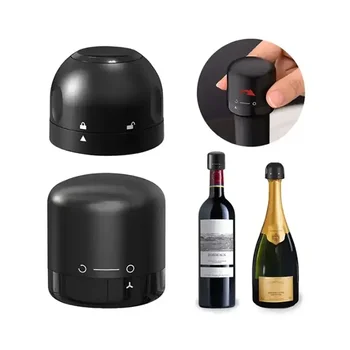 vakuuminis raudonojo vyno šampano butelio kamštis Daugkartinio naudojimo sandarus butelio dangtelio kamštis Nepralaidus sandarumui išlaikyti šviežumo vyno butelio kištukas