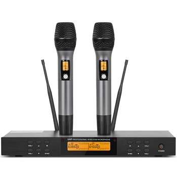 biner U23 profesionalus UHF belaidis mikrofonas su dviem delniniais dinaminiais mikrofonais KTV karaokei