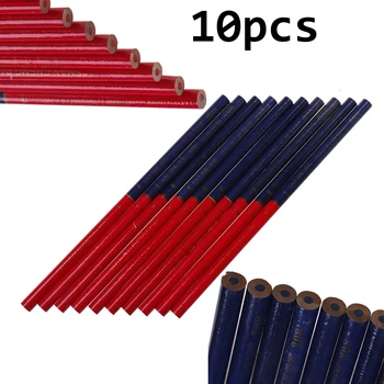 10vnt Dvispalviai pieštukai Mėlyna ir raudona Švinas Dailidė Specialios paskirties pieštukai Piešimo pieštukų rinkinys Biuro reikmenys