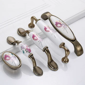europietiško stiliaus modernus minimalistinis pastoracinis keraminis rankenėlės stalčius Batų spintos durys vienos skylės spintos rankena