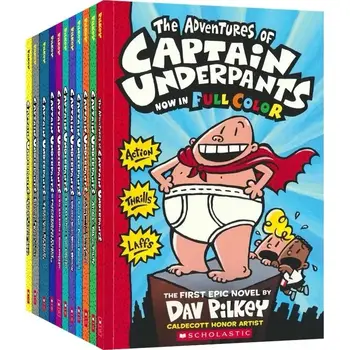 Visas 12 tomų rinkinys, angliškos kelnaitės Supermeno spalvinimas, komiksų pasakojimų knygos, vaikų skaitymas, istorijos prieš miegą