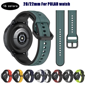 20 22mm dirželis POLAR Grit X Pro/Vantage M2/IGNITE 2/Unite išmaniojo laikrodžio silikoninė juosta poliarinių laikrodžių apyrankės priedams