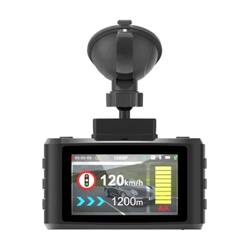 Karštas pardavimas 3 in 1 Kombinuotas GPS greičio brūkšnio kameros radaro detektorius Automobilio DVR juodos dėžės vaizdo kamera automobiliui