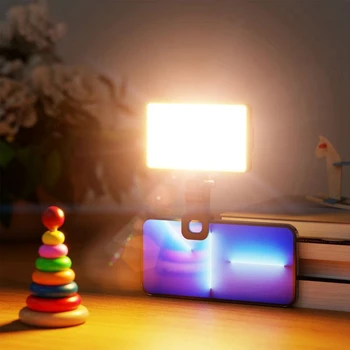 LED didelės galios įkraunamas klipas Makiažo užpildymo lemputė telefonui, pagalvėlė, makiažui, 
