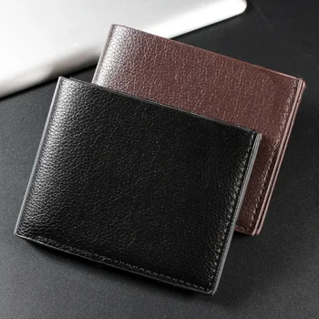 Foreign Trade Hot New PU Leather Multi-functional Short Men's Wallet Fashion Portable Card Bag Men's Money Clip