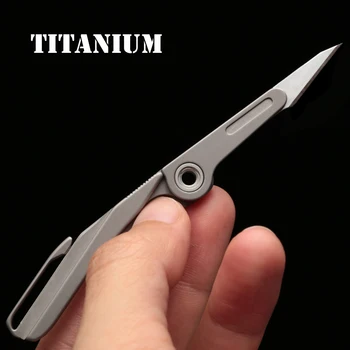 titano sulankstomas peilis EDC nešiojamas kišeninis peilis Avarinis raktas Medicininis išgyvenimo kelių įrankių klonas 10vnt peiliai keičiami peiliai