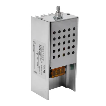 AC 220V 6000W SCR įtampos reguliatoriaus valdiklis Elektroninis pritemdymo termostato greičio reguliavimo forma su dėklu