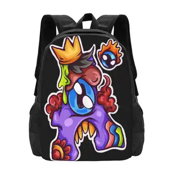A Fashion Pattern Design Travel Laptop School Backpack Bag Alvabet Font Monster Holiday Hallowen Cute Kid