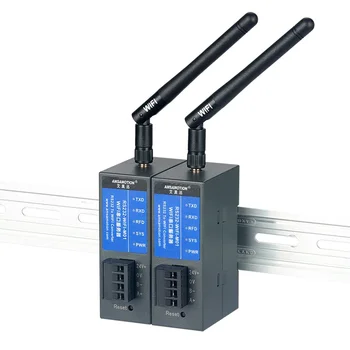 24VDC DIN-Rail Serijinio prievado serveris RS232/485/422 į Wifi Ethernet daiktų internetas RTU modbus ryšio pramoninis modulis