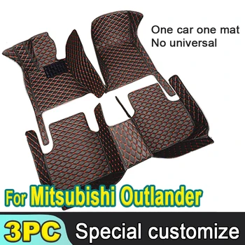 Hibridinių transporto priemonių kilimėliai Mitsubishi Outlander PHEV GN 2022 ~ 2023 5seat odiniai pagalvėlės automobilių grindų kilimėliai Tapis de Sol automobilių aksesuarai
