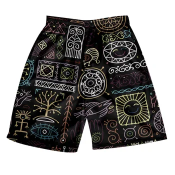 Fashion Tribal Shorts Egypt Totem Culture Joggers Unisex Streetwear Men Casual Paisley Print Sport Beach Shorts Cool Homme Cloth