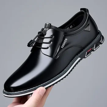 2023 Odiniai vyriški laisvalaikio batai Verslas Patogūs vyriški suknelių batų platforma Mados lapelis ant vyriškų kepurių Oksfordo didelis dydis 50