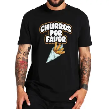 Vyriški laisvalaikio marškinėliai Top Churros Please Marškinėliai Vintage Spain Churro Lovers Camiseta Cotton Unisex O-neck Oversized marškinėliai
