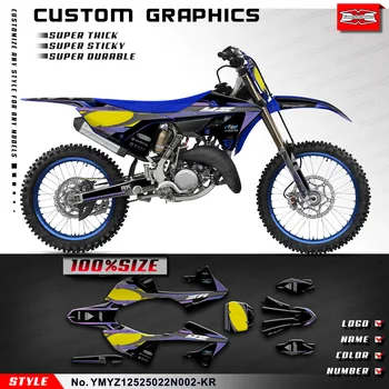 KUNGFU GRAPHICS Motokroso lipdukas Custom Dirt Bike Decal Kit for Yamaha YZ125 YZ 125 250 YZ125X YZ250X 2022 2023 2024