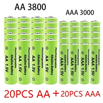 1.5V AA + AAA NI MH Įkraunama AA baterija AAA šarminė 2100-3000mah degiklio žaislams Laikrodis MP3 grotuvas Pakeiskite Ni-MH bateriją