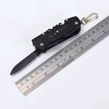 Sulankstomas peilis Nešiojamas EDC nerūdijančio plieno kišeninis peilis lauke Kempingo avarinio derinio įrankių peiliai Daugiafunkciniai įrankiai
