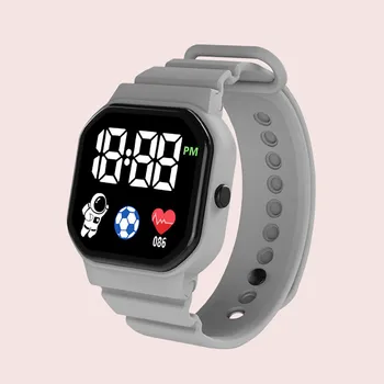 Nauji LED sportiniai laikrodžiai vaikams Mergaitės Berniukai Skaitmeninis elektroninis laikrodis Atsitiktiniai silikoniniai rankiniai laikrodžiai Mokinių dovanos