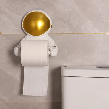 Animacinis tualetinio popieriaus laikiklis Puikus astronautų audinių stovas Vandeniui atsparus perforuotas ritininio popieriaus laikymo dėžutė Vonios aksesuarų dekoras