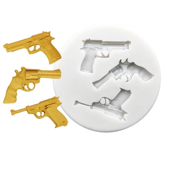 Pistoletas Rankinis pistoletas Silikoninė forma Sugarcraft Fondant Tortas Dekoravimo įrankiai Keksiukas Šokoladas Kepimo forma