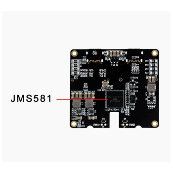M.2 Nvme SATA SSD korpuso adapterio kortelė 4TB JMS581 C tipo USB3.1 Gen2 10Gbps HDD korpuso išplėtimo adapteris Lengva įdiegti