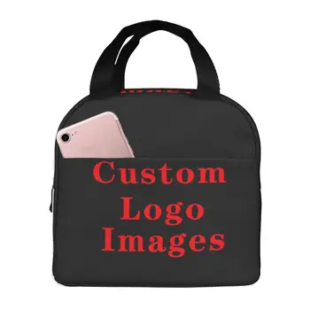 Custom Your Design Portable Lunch Box Women Customed Logo Printed Thermal Cooler Food Insulated Lunch Bag School