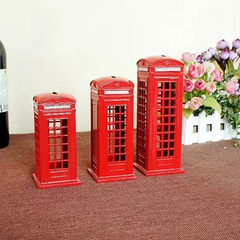 Staliniai baldai Straipsniai Europos Londono geležies derliaus purškiami dažai Raudonas telefono būdelės modelis gerai Vaikų taupymo skardinės